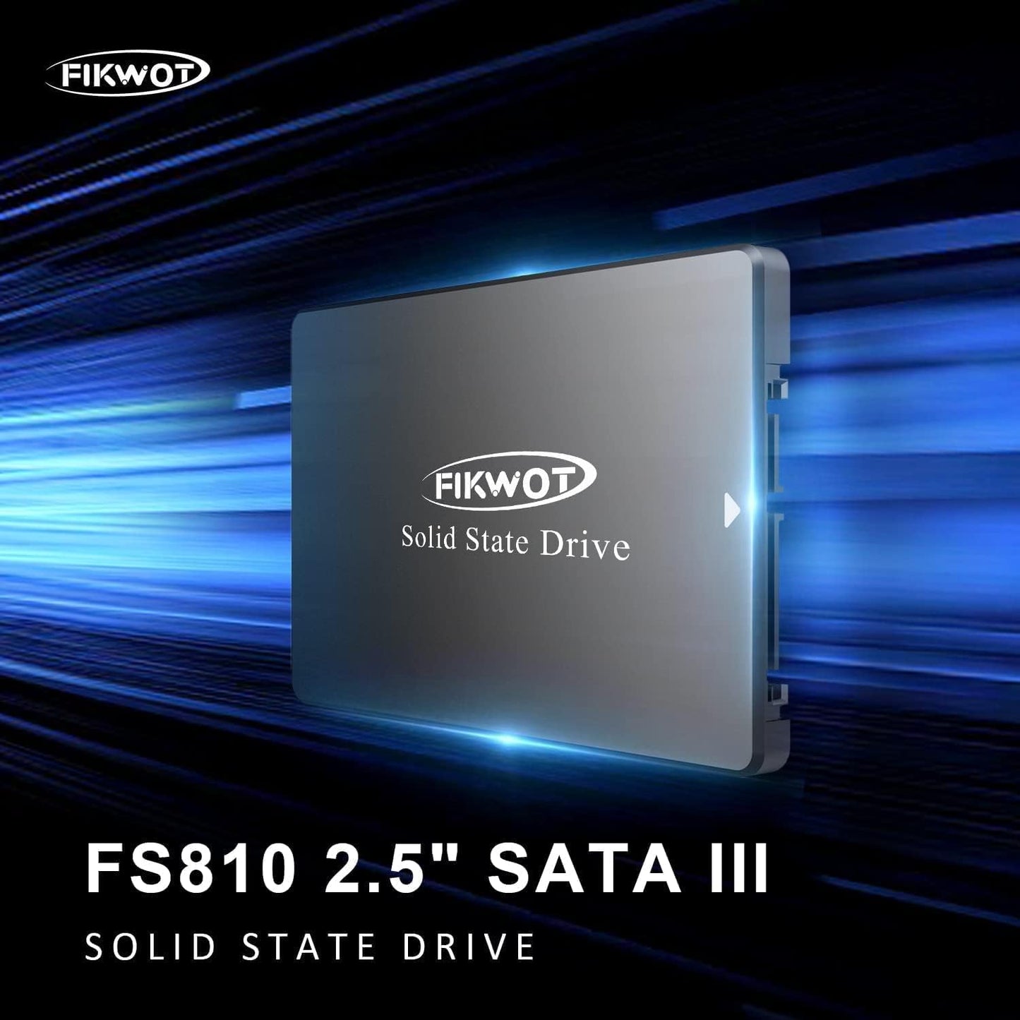 Fikwot FS810 Disque SSD Interne 2To 2,5 Pouces - SATA III 6 GB/s, SSD Interne 3D NAND TLC, jusqu'à 550Mo/s, Compatible avec Ordinateur Portable et PC de Bureau