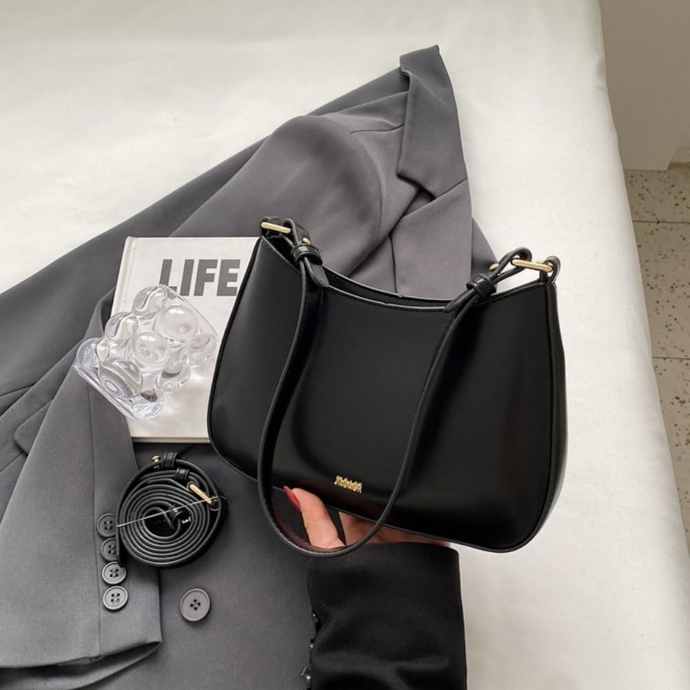 Aucuu Sac Porté épaule en Cuir Véritable pour Femme, Sac à Main à Bandoulière Tendance avec 2 bandoulières, Sac à Main Décontracté, Sac Fourre-tout Rétro Décontracté pour Shopping, Travail, Voyages