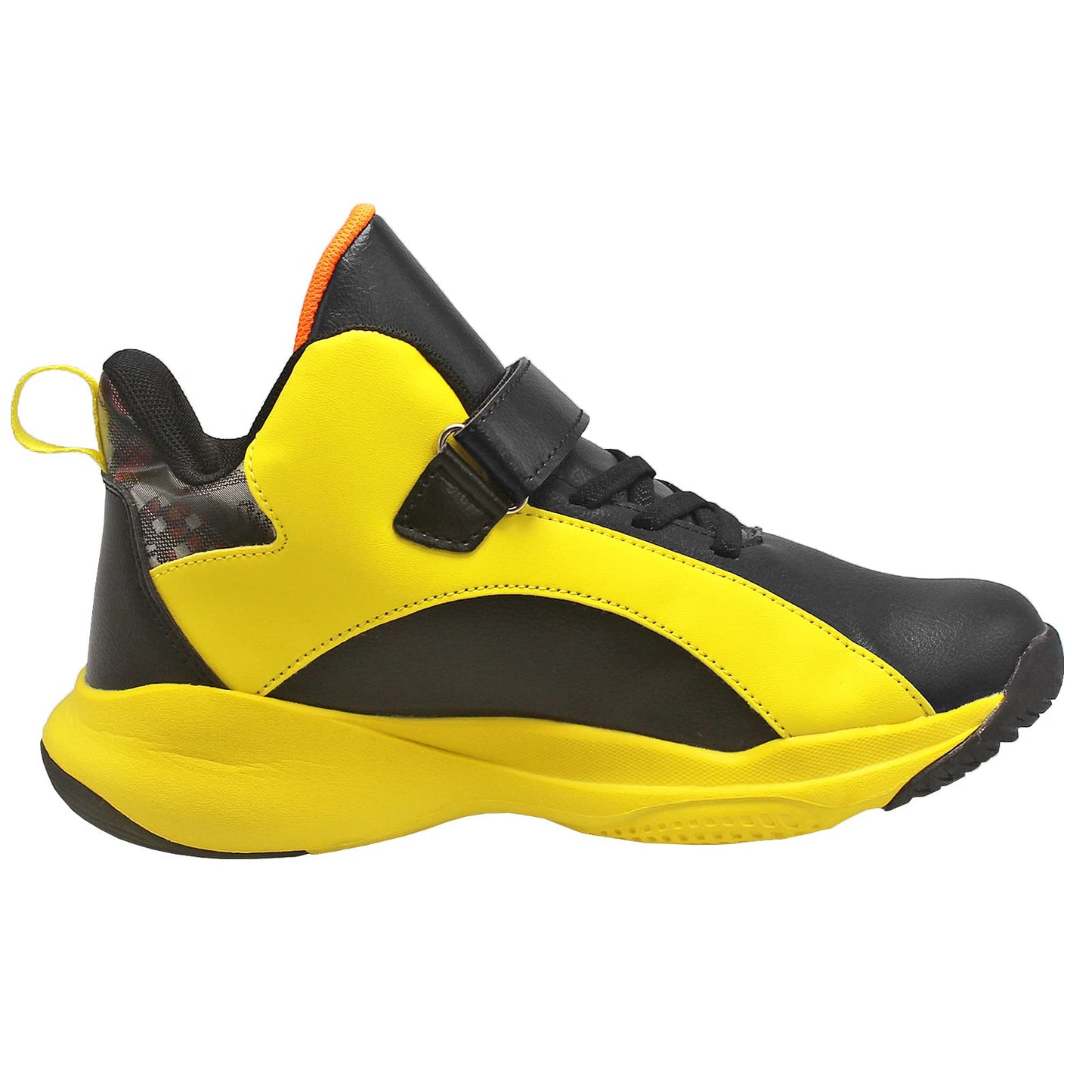 HSNA Chaussures de Basket-Ball pour Enfants, Baskets Mode Garçons(Noir Jaune 31 EU)