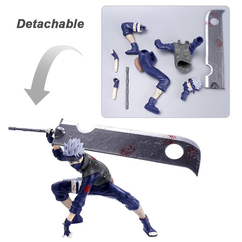 Kakashi Figurine, Kakashi Cartoon Model Statue, Anime Heroes Figurine PVC Décoration Poupée Personnages Modèle Super Figure Collectio pour ES Fans d'Anime, Enfants Anniversaire Cadeaux