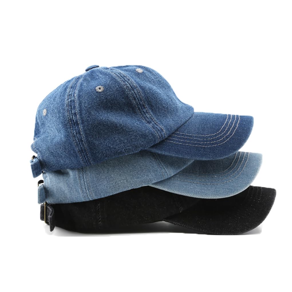 YAMEE Casquette de Baseball Denim pour Femmes,Chapeau de Baseball Réglable,Chapeau Sport Unisexe Eté,Running Cap Breathable Dames pour Golf Cyclisme Randonnée