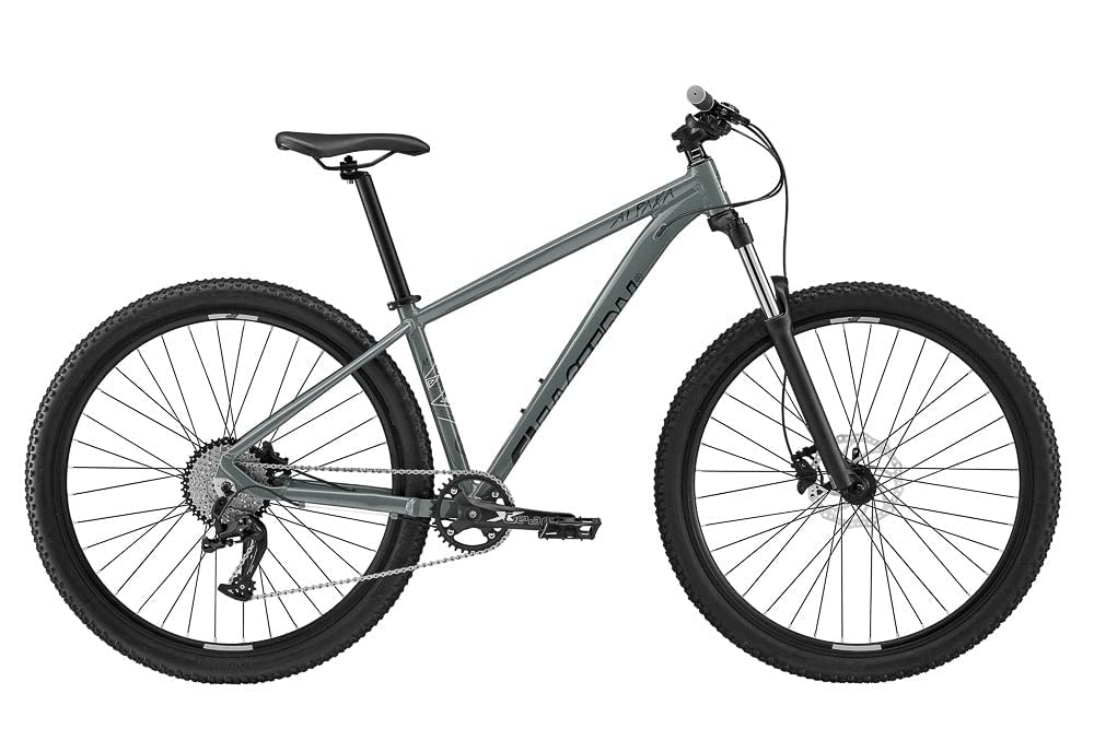 Eastern Bikes Alpaka 29" VTT léger, 9 Vitesses, Freins à Disque hydrauliques, Suspension Avant, Disponible en 4 Tailles de Cadre. (21", Gris)