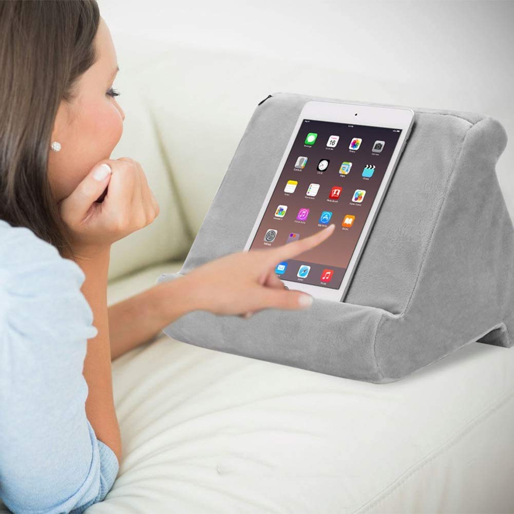 FANIER Support Universel pour Tablette iPad, Pad Pillow Support pour Coussins Souples Multi-Angles pour lecteurs de Livres électroniques, Smartphones, Lecteurs Électroniques, Magazines (Noir)