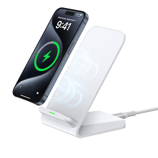 Chargeur sans Fil 15W, Chargeur Induction Rapide Wireless Charger Stand pour Samsung Galaxy S24 Ultra/S23/S22/S21/S20/S9/Note 20, iPhone 16/15/14/13/12/11 Pro Max, Google Pixel 9 Pro 8 7 a 6, Xiaomi