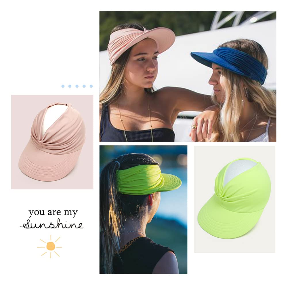 YAMEE Visiere Casquette Femme,Visière Plage Femme,Chapeau de Soleil Femme,Casquette Femme ete,Visiere de Protection pour Voyage Plage