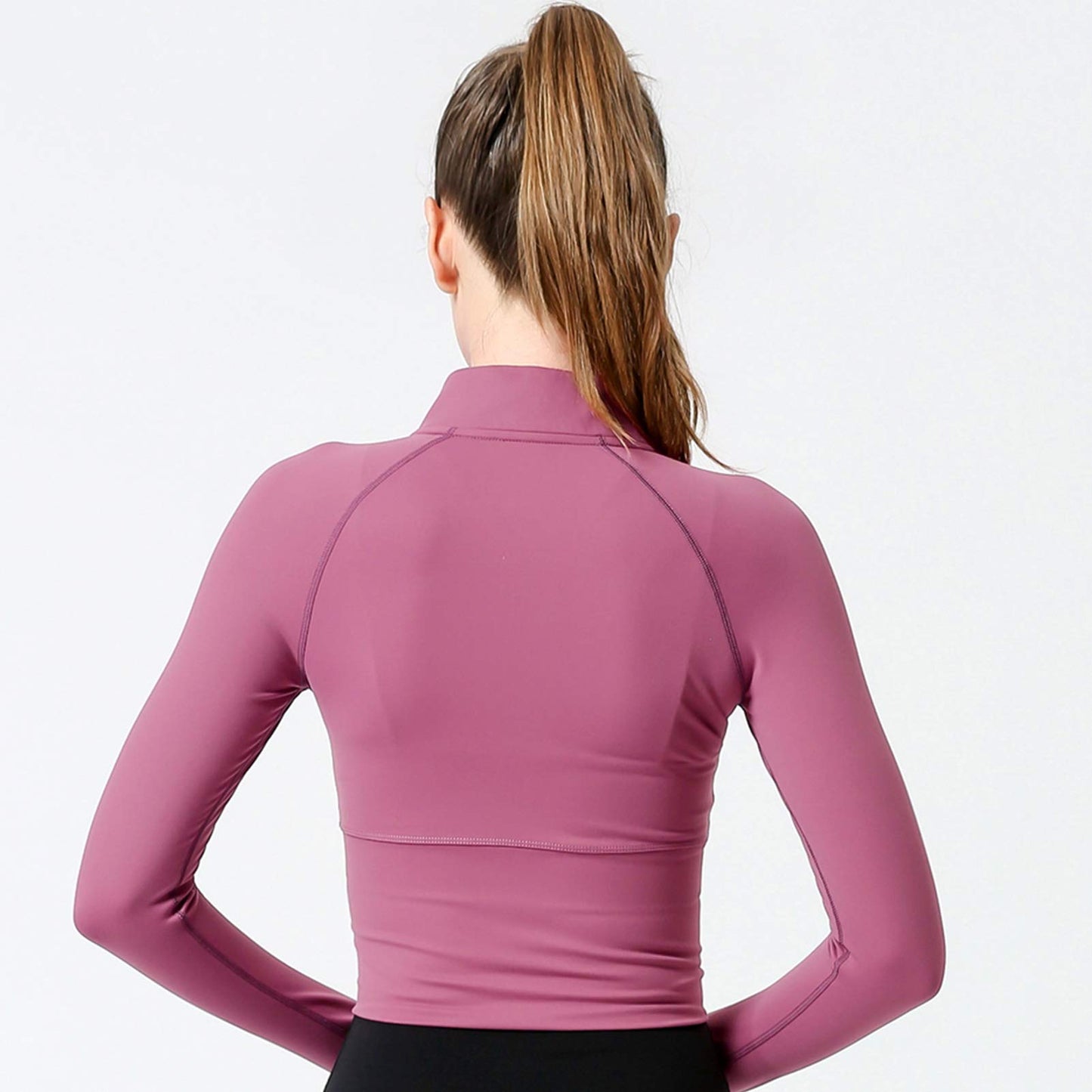 Femme Veste de Sport Manche Longue Veste de Course Pour Femme Veste Running Femme Séchage Rapide Pour Yoga Fitness Jogging Rose M