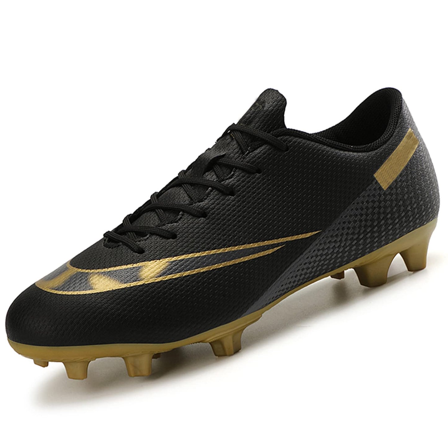 VTASQ Chaussures de Football Homme Chaussures D'Entraînement pour Adolescents Crampons Professionnel Spike Chaussure de Foot Entrainement Chaussures de Sport Nero 44 EU