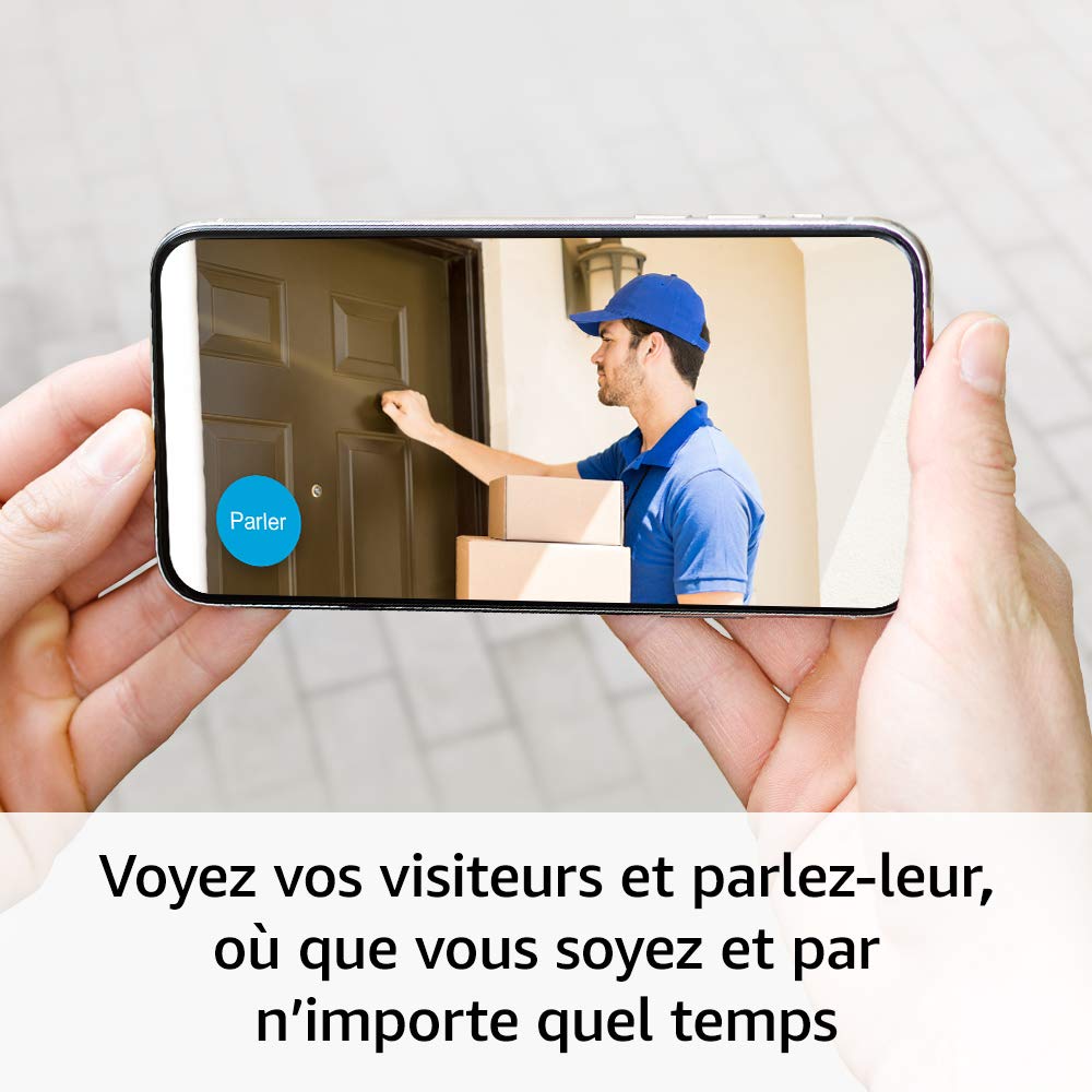 Blink Outdoor, Caméra de surveillance extérieure HD sans fil, résistante aux intempéries, Kit 1 caméra + Blink Sonnette Vidéo (Video Doorbell), Audio bidirectionnel, vidéo HD, Alexa intégré