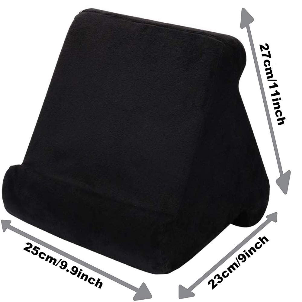 FANIER Support Universel pour Tablette iPad, Pad Pillow Support pour Coussins Souples Multi-Angles pour lecteurs de Livres électroniques, Smartphones, Lecteurs Électroniques, Magazines (Noir)