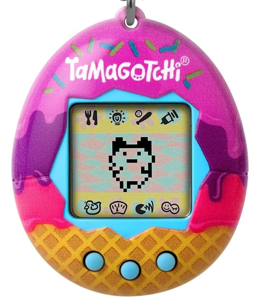 Bandai - Tamagotchi - Tamagotchi Original - Icecream - Animal électronique virtuel avec écran Couleur, 3 Boutons et Jeux - Jouet Animal interactif en Français - Jouet Enfant 8 Ans et + - 42922