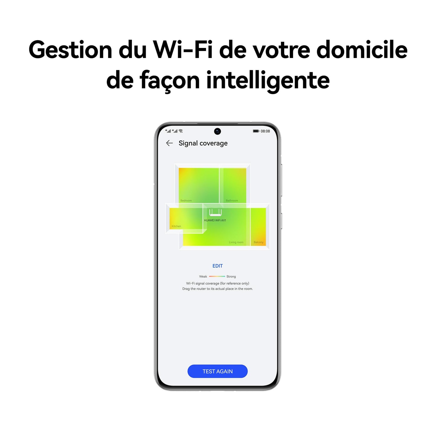 HUAWEI WiFi AX1, Routeur Wi-FI 5 Bi-Bande AC1200, Vitesses Rapides, 4 Ports Ethernet Gigabit, Configuration Facile, Diagnostic Wi-FI Visualisé, Contrôles Parentaux, HomeSec