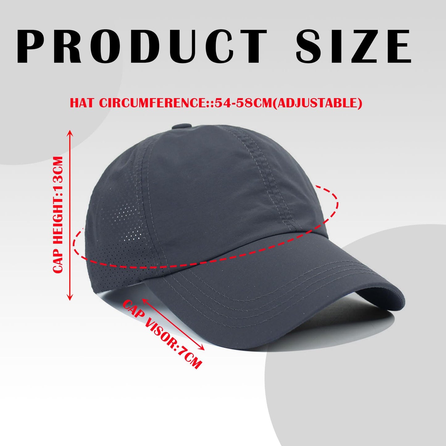 FUIPVGI 2 Pièces Casquette de Baseball Femme, Queue de Cheval été Réglable Casquette Femme Ete, Casquette Running Chapeau Soleil Cross Hat pour Golf Cyclisme (Gris foncé)