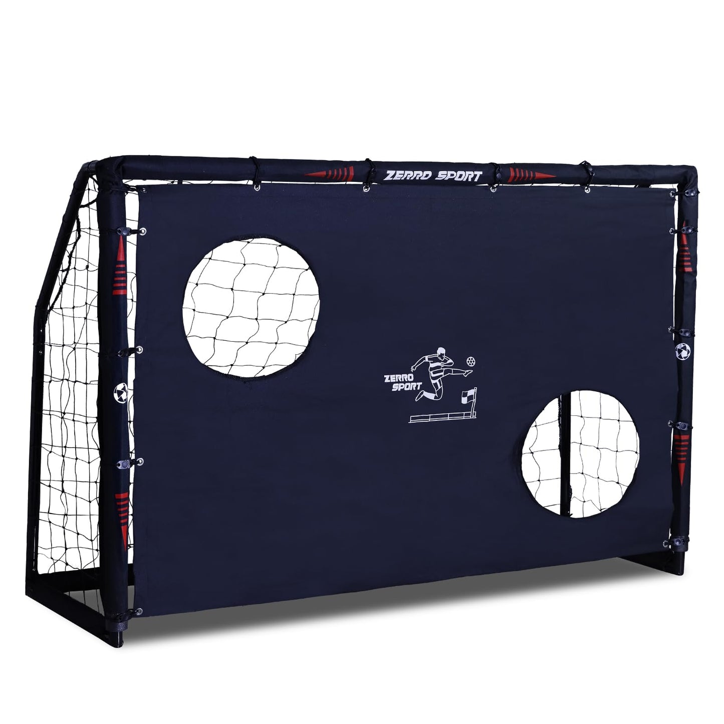 ZERRO Cage de Football avec Mur de But But de Foot de Jardin pour Adultes et Enfants But de Foot Enfant Exterieur pour la Récréation et l'entraînement 180x60x120cm