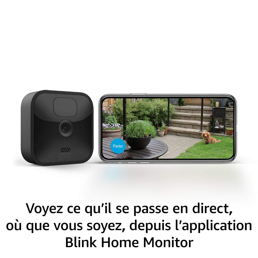 Blink Outdoor, Caméra de surveillance extérieure HD sans fil, résistante aux intempéries, Kit 1 caméra + Blink Sonnette Vidéo (Video Doorbell), Audio bidirectionnel, vidéo HD, Alexa intégré