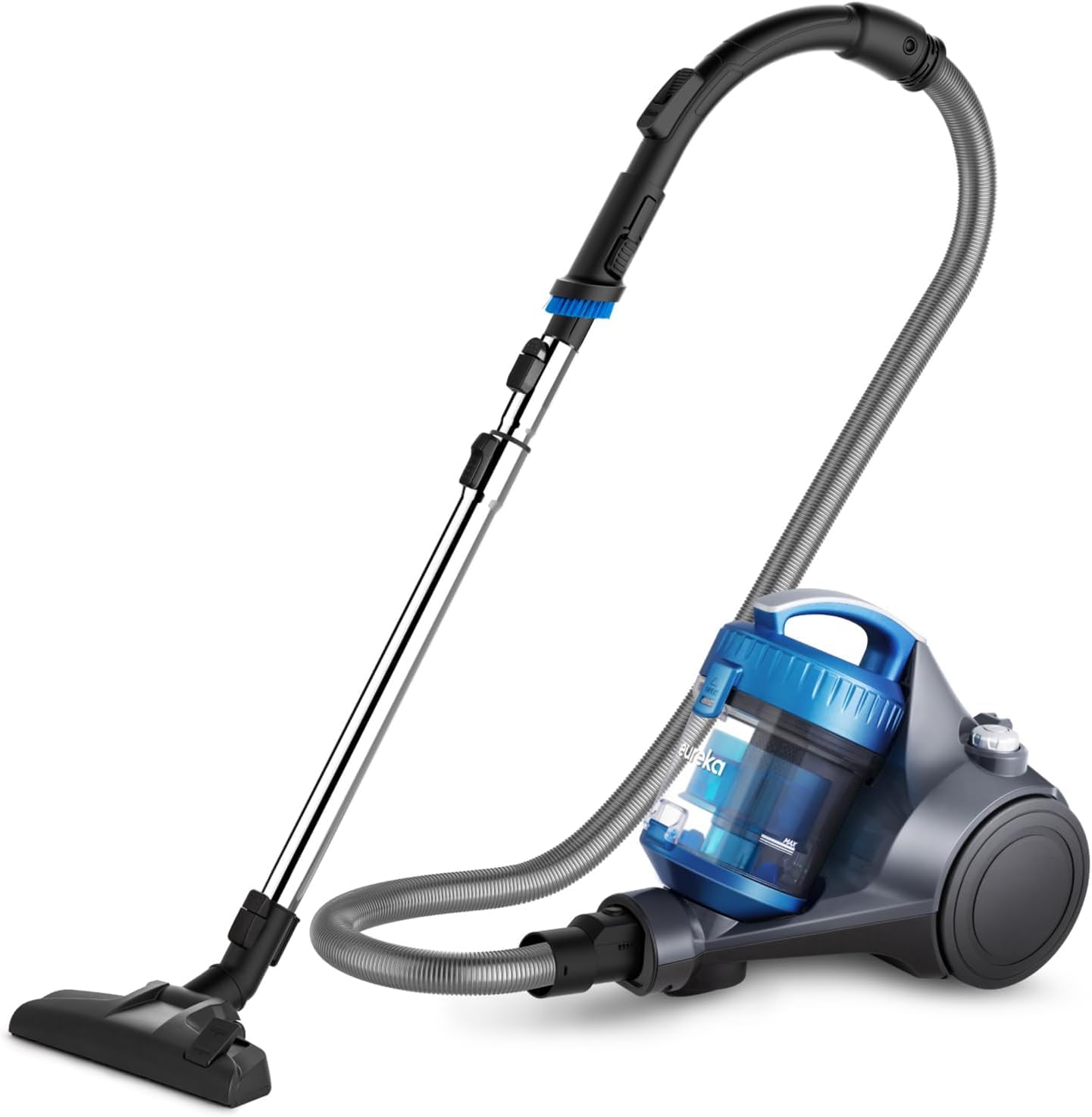 Eureka WhirlWind Aspirateur sans Sac, Aspirateur Traîneau silencieux, Aspirateur Cyclonique Léger et Puissant pour Tapis, Sols Durs, Poils d'Animaux et Poussière, 700W, 1,5L, Bleu