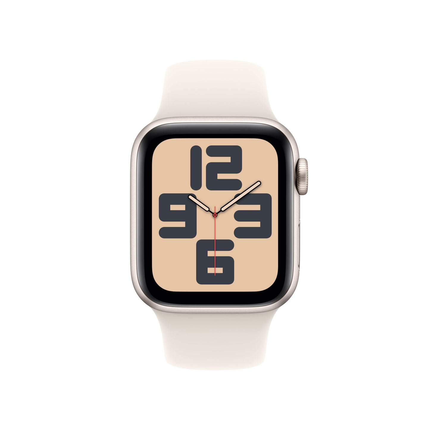 Apple Watch SE (2ᵉ génération) 40 mm GPS Montre connectée avec Boîtier en Aluminium lumière stellaire et Bracelet Sport lumière stellaire (S/M). Suivi activité et Sommeil, détection Accidents