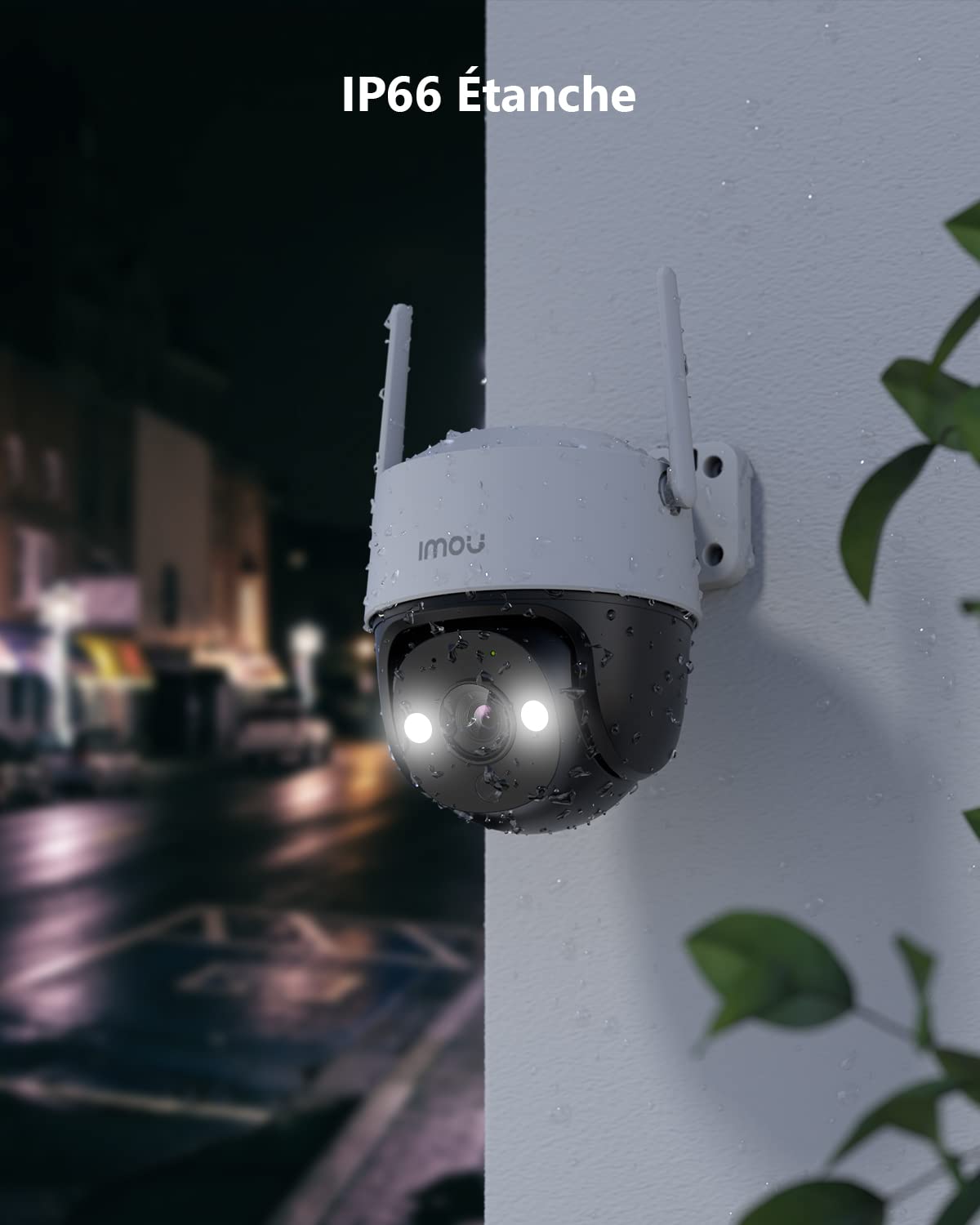 Imou 2K(3MP) 360° Caméra Surveillance WiFi Extérieure, PTZ Caméra IP Exterieur WiFi, Vision Nocturne Couleur 30M, Détection de Personne AI, Suivi Intelligent, Étanche IP66, Audio Bidirectionnel,Sirène