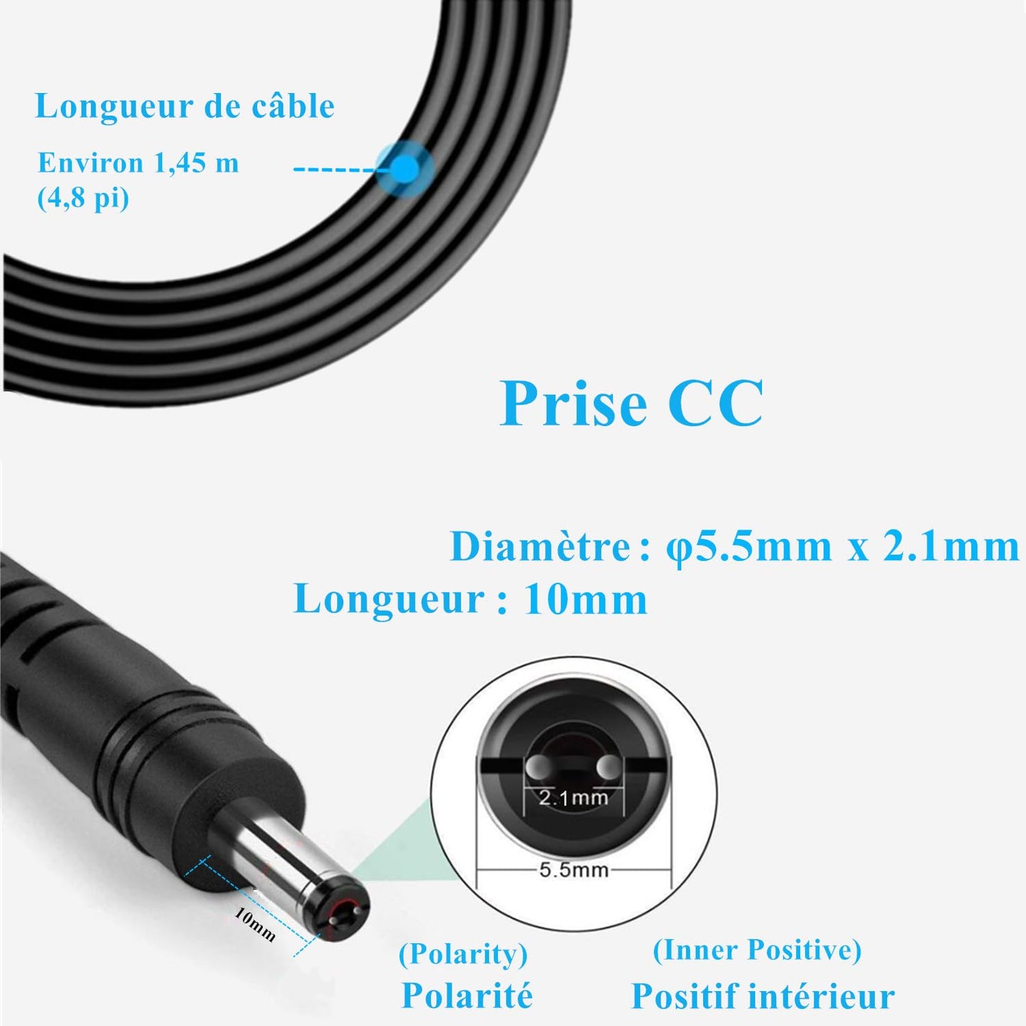 Adaptateur Secteur 9V 2A, AC220V 230V Pilote d'alimentation avec Adaptateur 8 Prises DC9V 2000mA 1500mA 1000mA 500mA Chargeur convertisseur Sans Fil AC-DC (DC9V~2A)