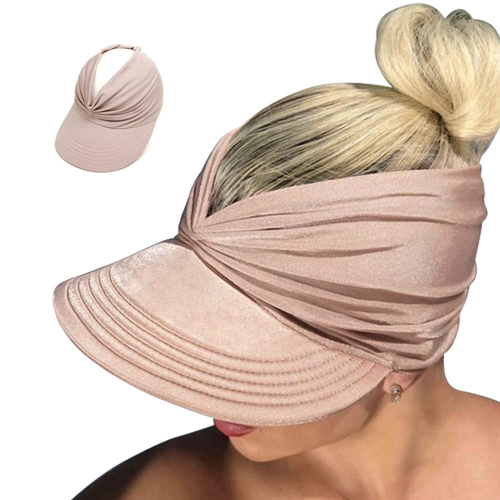 YAMEE Visiere Casquette Femme,Visière Plage Femme,Chapeau de Soleil Femme,Casquette Femme ete,Visiere de Protection pour Voyage Plage