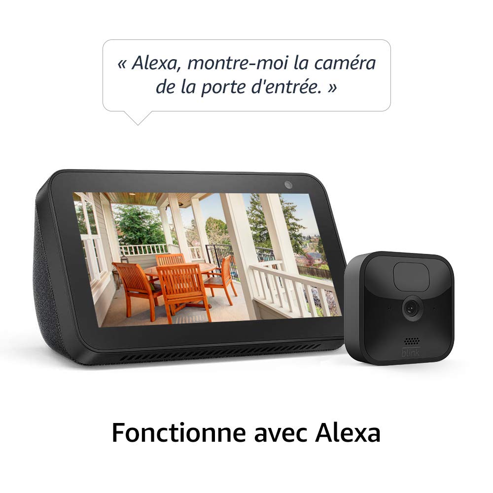 Blink Outdoor, Caméra de surveillance extérieure HD sans fil, résistante aux intempéries, Kit 1 caméra + Blink Sonnette Vidéo (Video Doorbell), Audio bidirectionnel, vidéo HD, Alexa intégré