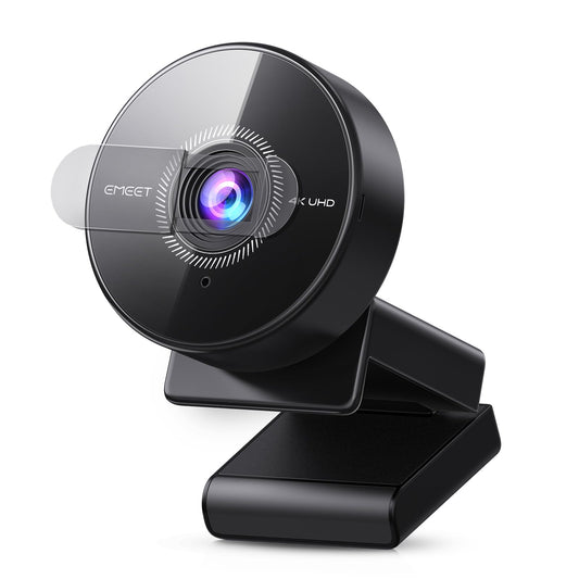 eMeet C950 4K Webcam pour PC, 4K UHD 8 mégapixels, PDAF Autofocus, Microphone avec Suppression du Bruit, 1080P@60FPS, Protection de la Vie Privée, USB 2.0 Plug&Play, Webcam idéale pour Zoom/Teams