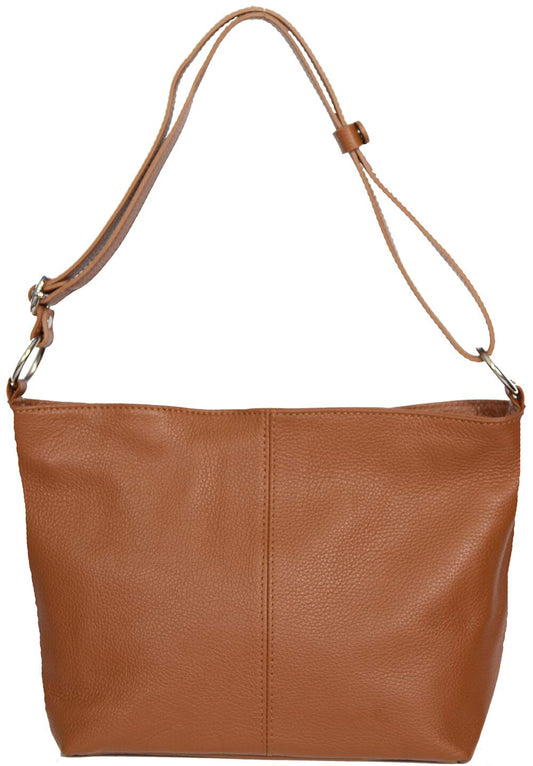 LucieElle Sac CUIR Femme Bandoulière/Sac CUIR Femme Porté Epaule/Sac CUIR Femme Bandoulière Italien/Sac à main femme CUIR 'Rafaela' (CAMEL)