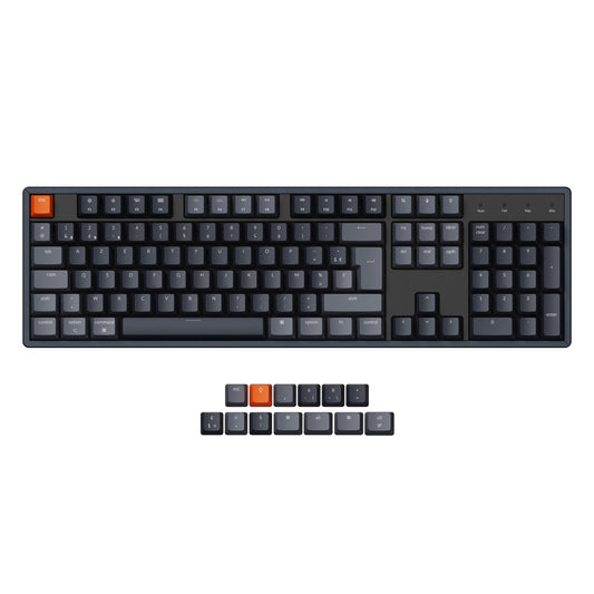 Keychron K10 Clavier de Jeu mécanique sans Fil, échange de Chaleur Pleine Taille sans Fil Bluetooth/Filaire RGB rétroéclairage, avec Cadre en Aluminium Gateron G Pro Switch Marron pour Mac/Windows