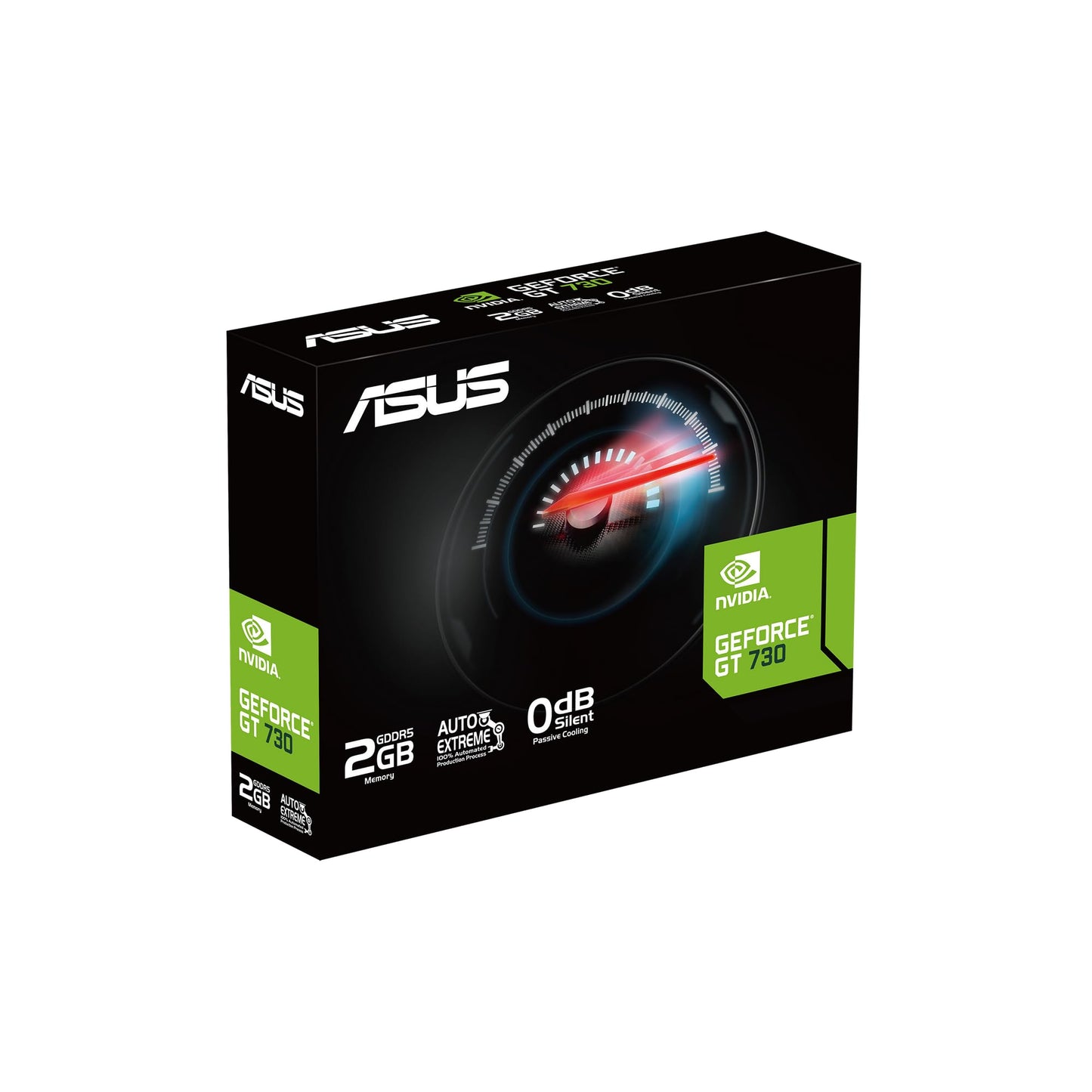 ASUS NVIDIA GeForce GT 730 – Carte graphique (2GB GDDR5, 4x HDMI, PCIe 2.0, Design à slot unique, Refroidissement passif)