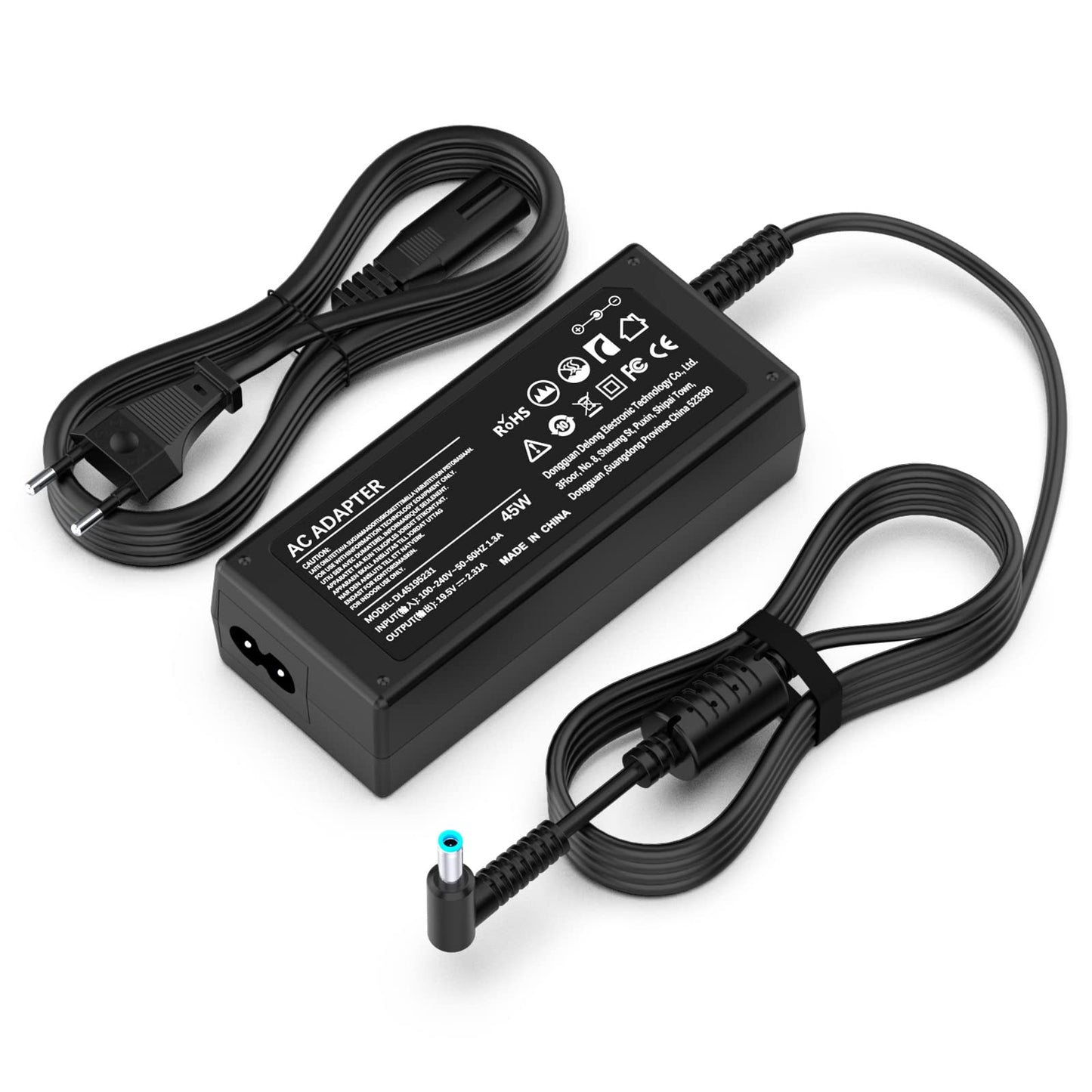 45W Chargeur HP Ordinateur Portable 19.5V 2.31A, pour HP Stream 11 13 14, Pavilion X360 M3 11 13 15; Elitebook Folio, 719309-001 721092-001 741727-001 740015-002 Alimentation Adaptateur