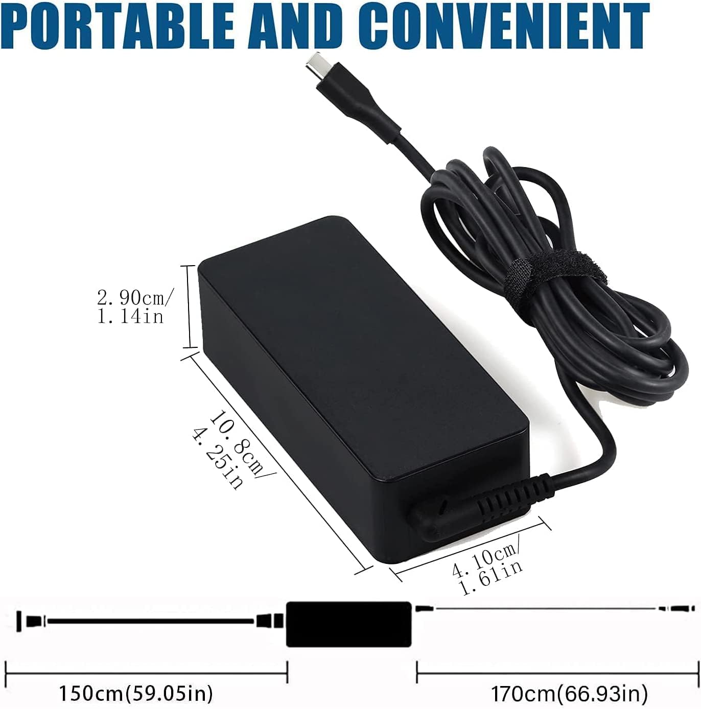 Chargeur pour Lenovo Thinkpad 65W USB-C Ordinateur Portable pour Lenovo Thinkpad T480 T490 T495 T580 T590 L380 L390 L480 L580 E480 E580 E590 Type-C Adaptateur Alimentation