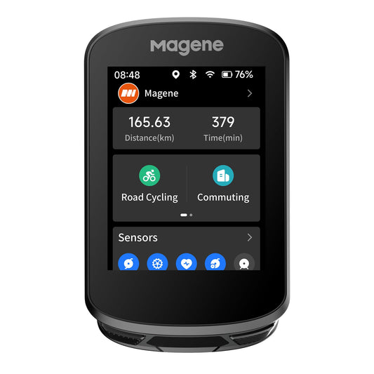 Magene C506 GPS Compteurs Vélo sans Fil, Navigation par Carte, Écran Couleur Tactile, Entraînement Cycliste, Rappels Intelligents, WiFi&Bluetooth, IPX7