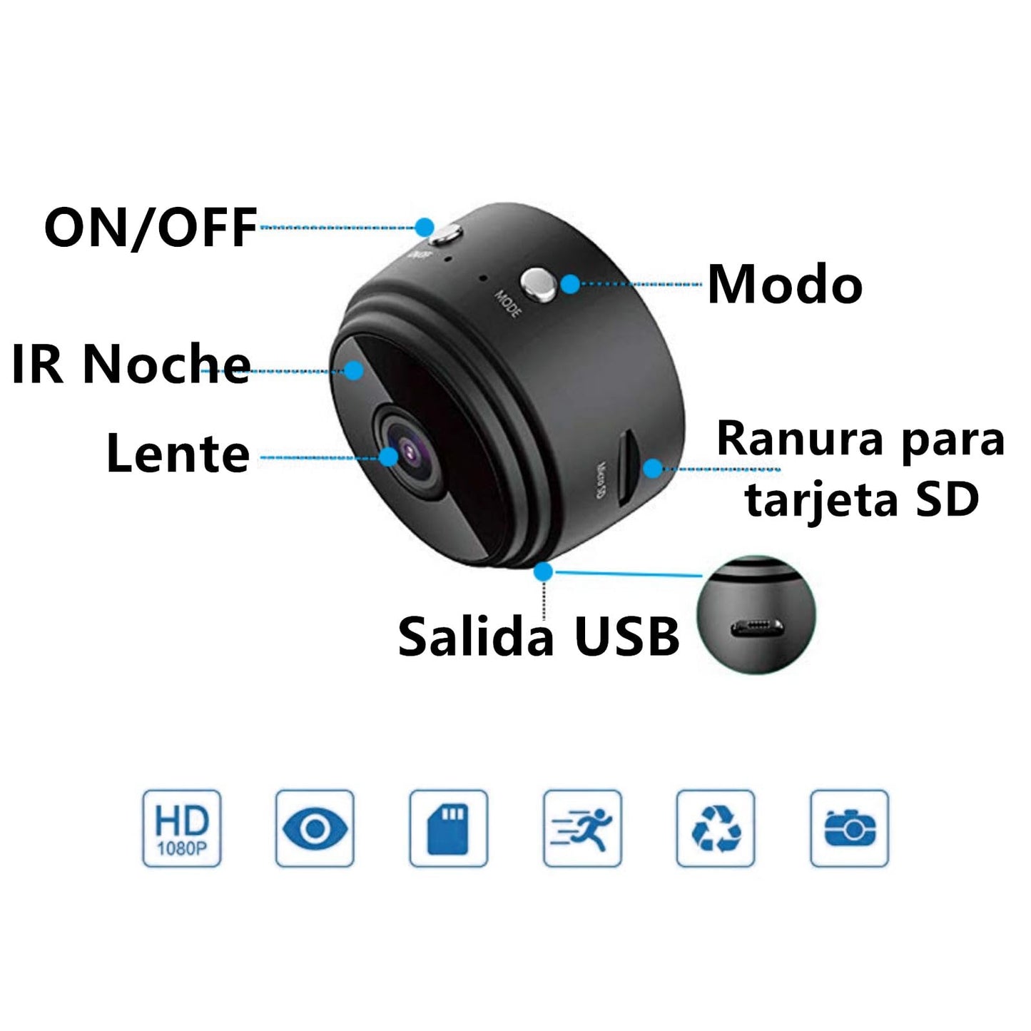 Camera Espion WiFi 1080P Mini Caméra de Surveillance Interieur/extérieur sans Fil avec Enregistrement Micro Cachée Camera Espion a Distance Discrete Enregistreur Spy Cam Invisible Detecteur Mouvement