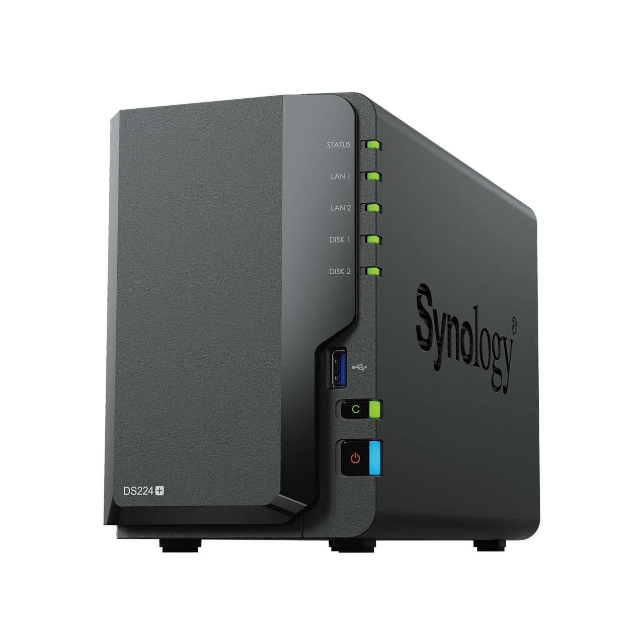 DS224+ Bt NAS 2 emp. 2.0/2.7 GHz 64b QuadCore 2Go 2 LAN GbE USB3.2