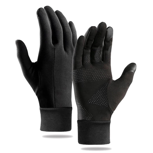 Ciomiliaro Gants Doublure Chauffants,Gants Thermiques,Gants de Cyclisme,Gants à Écran Tactile,Gants Coupe-Vent pour la Conduite sous Le Climat Froid,Idéal pour Vélo,Sport,Running,Ski(S)