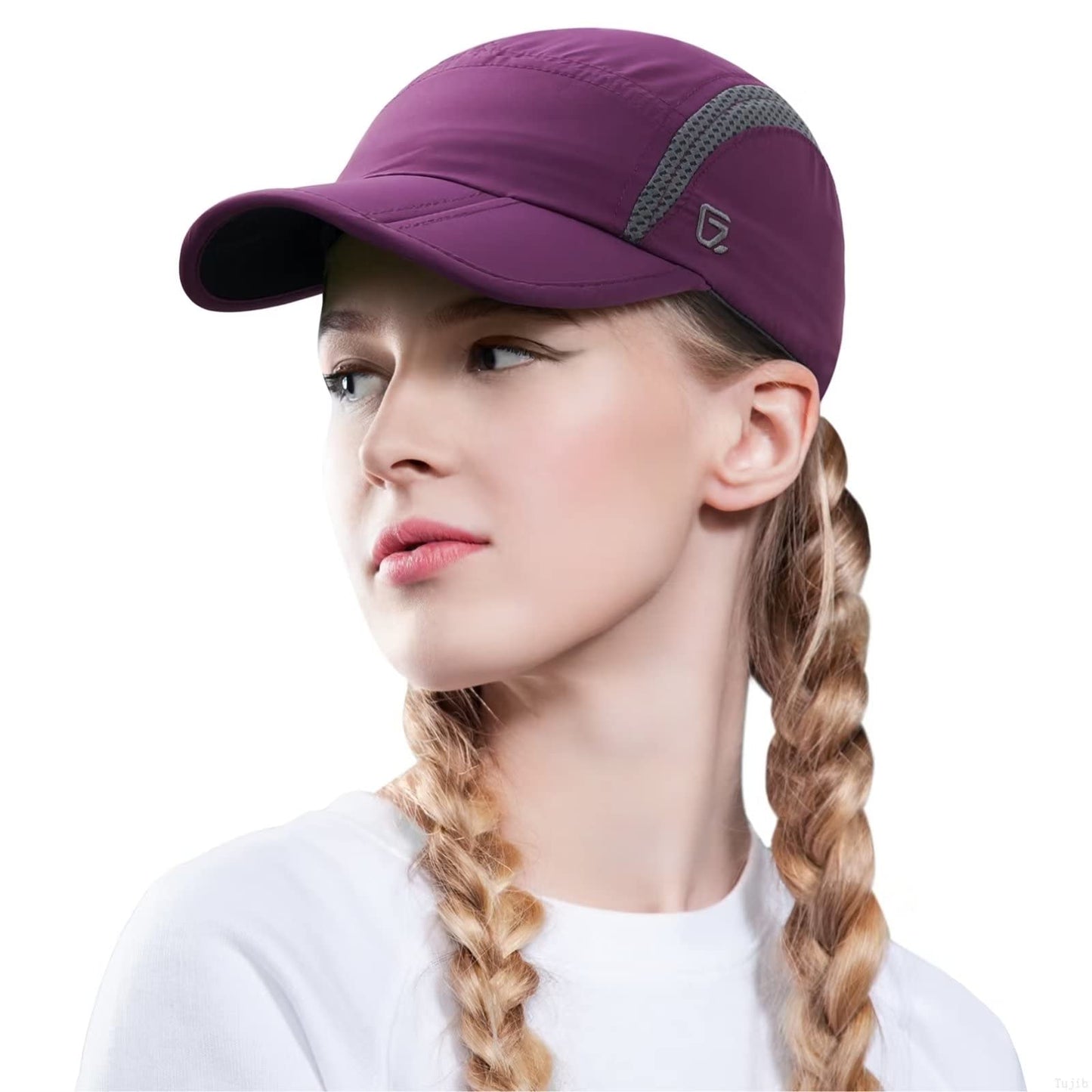 GADIEMKENSD Foldable Tech Running Hat for Women Cooling Ponytail Hats Light Quick Dry Baseball Caps Ultra-Thin Unstructured Gorras Para Mujer Fitted for Beach Tennis Travel Hiking Golf Dark Purple