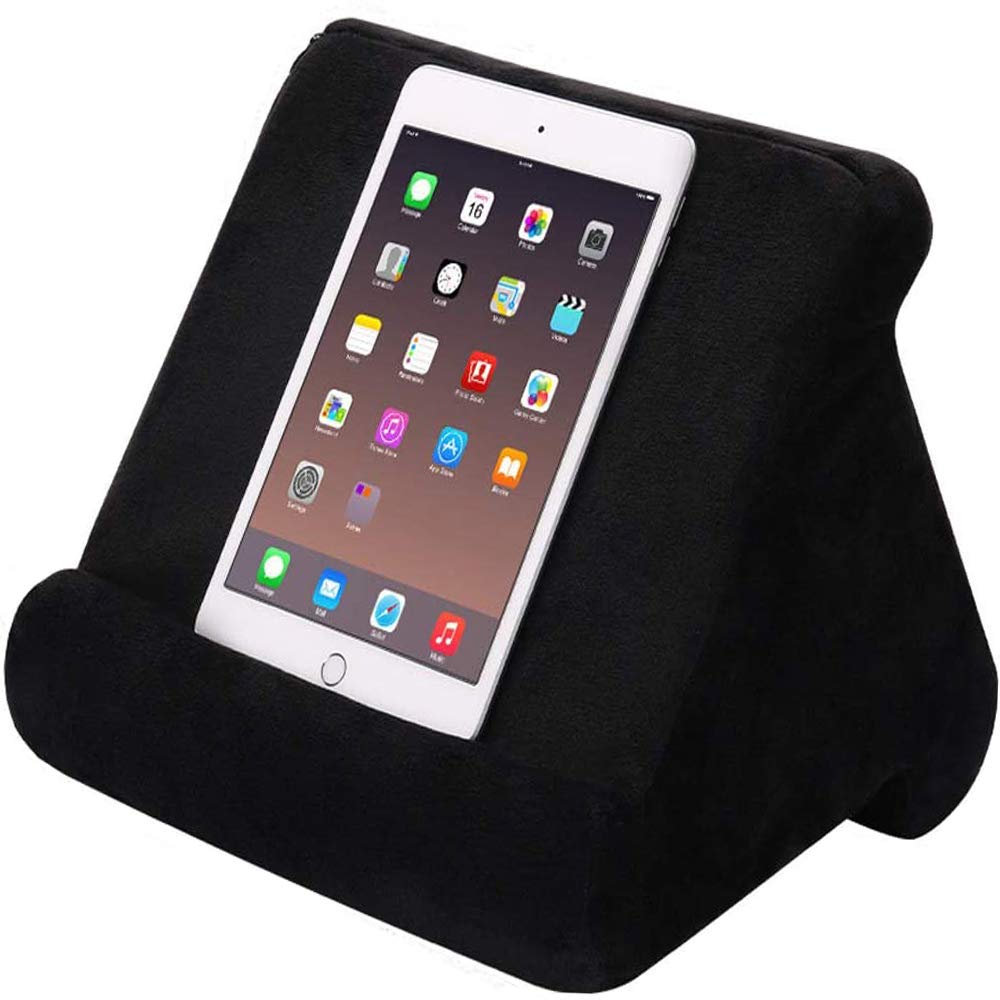 FANIER Support Universel pour Tablette iPad, Pad Pillow Support pour Coussins Souples Multi-Angles pour lecteurs de Livres électroniques, Smartphones, Lecteurs Électroniques, Magazines (Noir)