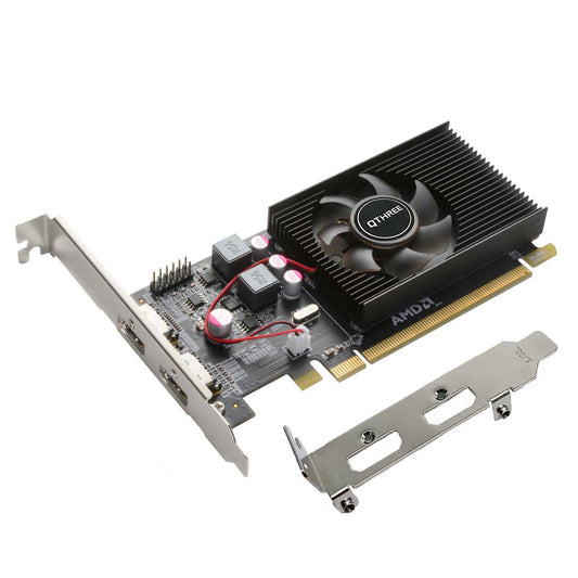 QTHREE Radeon HD 6570 1GB DDR3 2X HDMI Carte Graphique, Low Profile, PCI Express 2.0 x16, Computer GPU, Graphics Card for PC