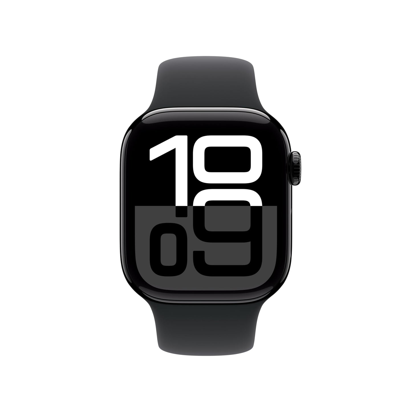 Apple Watch Series 10 (42 mm GPS) Montre connectée avec Boîtier en Aluminium Noir de Jais et Bracelet Sport Noir (S/M). Suivi de l’activité Physique, app ECG, écran Retina Toujours activé