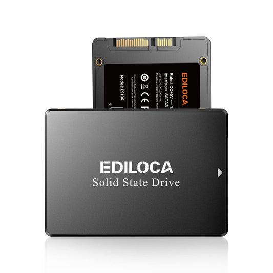 ES106 SSD 1to Disque Dur Interne SATA III 2,5" 3D Nand, Jusqu'à 550 Mo/S en Lecture, Mise à Niveau de MéMoire Et de Stockage pour PC ou Ordinateur Portable