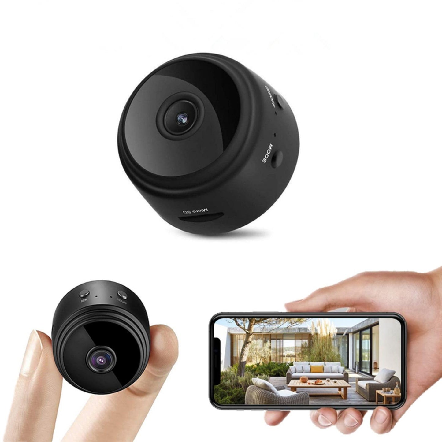 Camera Espion WiFi 1080P Mini Caméra de Surveillance Interieur/extérieur sans Fil avec Enregistrement Micro Cachée Camera Espion a Distance Discrete Enregistreur Spy Cam Invisible Detecteur Mouvement