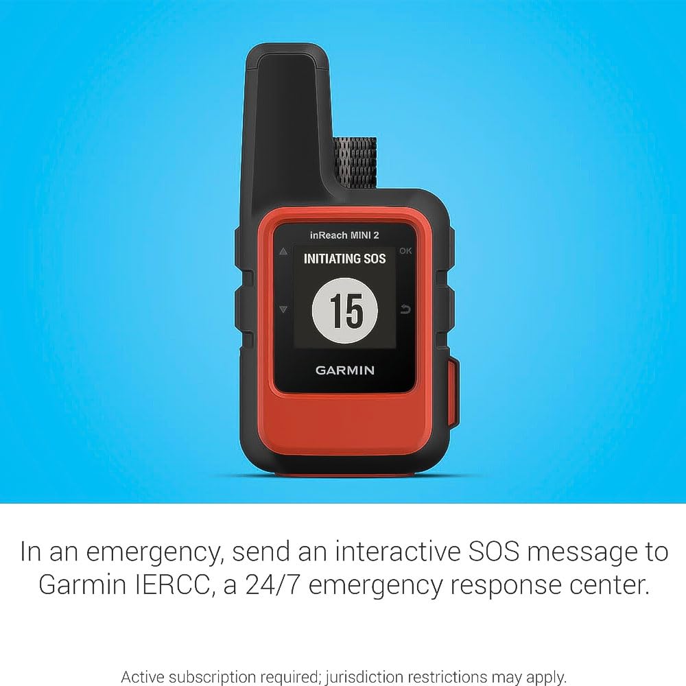 Garmin inReach Mini 2 Communicateur Satellite léger et Compact pour randonnée, Orange, 010-02602-00