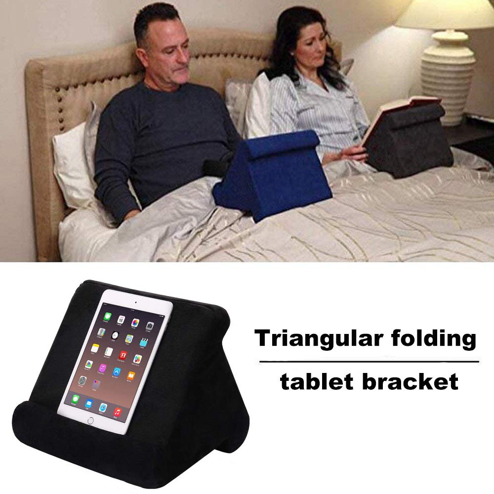 FANIER Support Universel pour Tablette iPad, Pad Pillow Support pour Coussins Souples Multi-Angles pour lecteurs de Livres électroniques, Smartphones, Lecteurs Électroniques, Magazines (Noir)