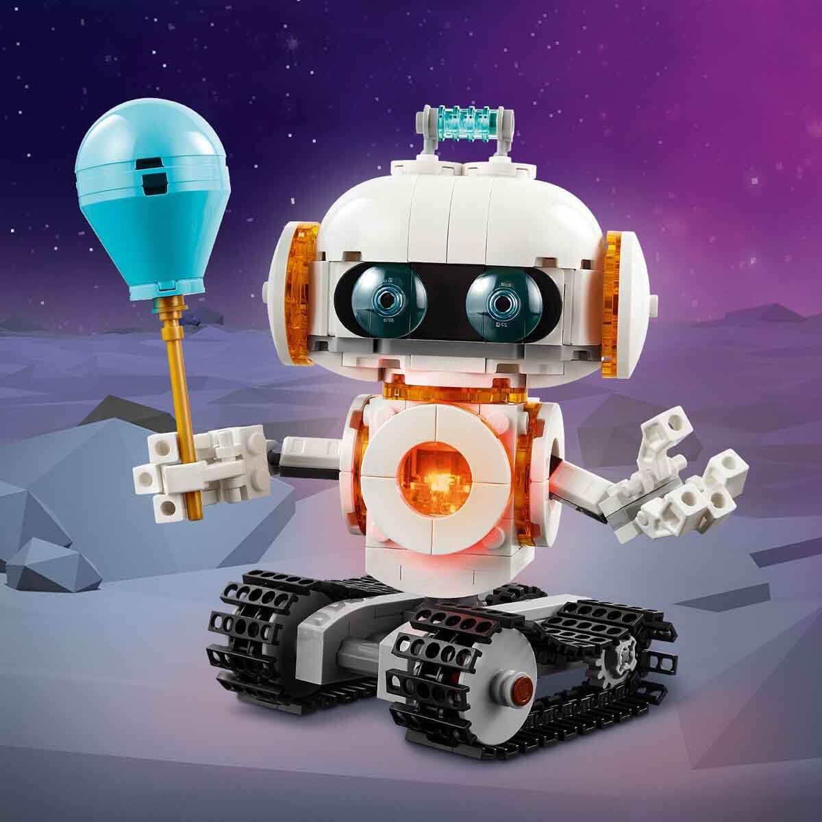 LEGO Creator 3-en-1 Le Robot de l’Espace - Se transforme en Chien ou en fusée - Jeu de Construction pour Filles et garçons sur Le thème de l’Espace - Idée de Cadeau d'anniversaire dès 8 Ans 31164