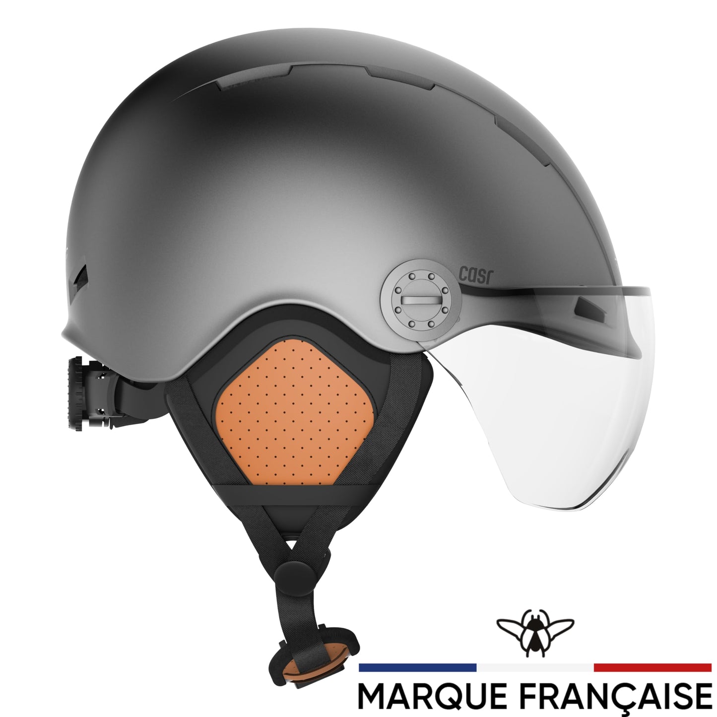 CASR Casque Style de Protection Gris Taille L, Résistant aux Impacts, Respirant, Matériaux Résistants et Facile à Laver, Accessoires Détachables, Taille Ajustable