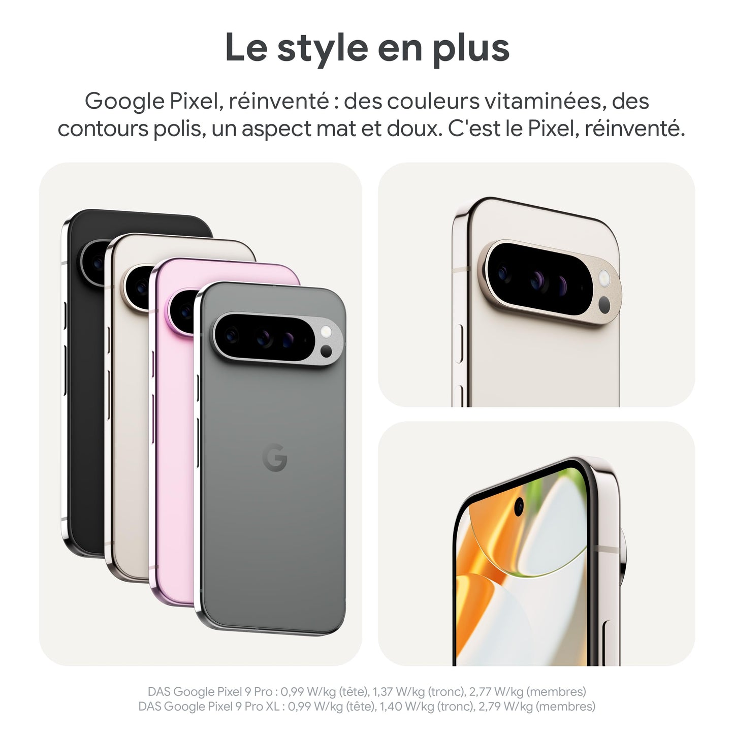 Google Pixel 9 Pro – Smartphone Android débloqué avec Gemini, Triple Appareil Photo arrière, 24 Heures d'autonomie et écran Super Actua 6,3 Pouces – Noir Volcanique, 256GB