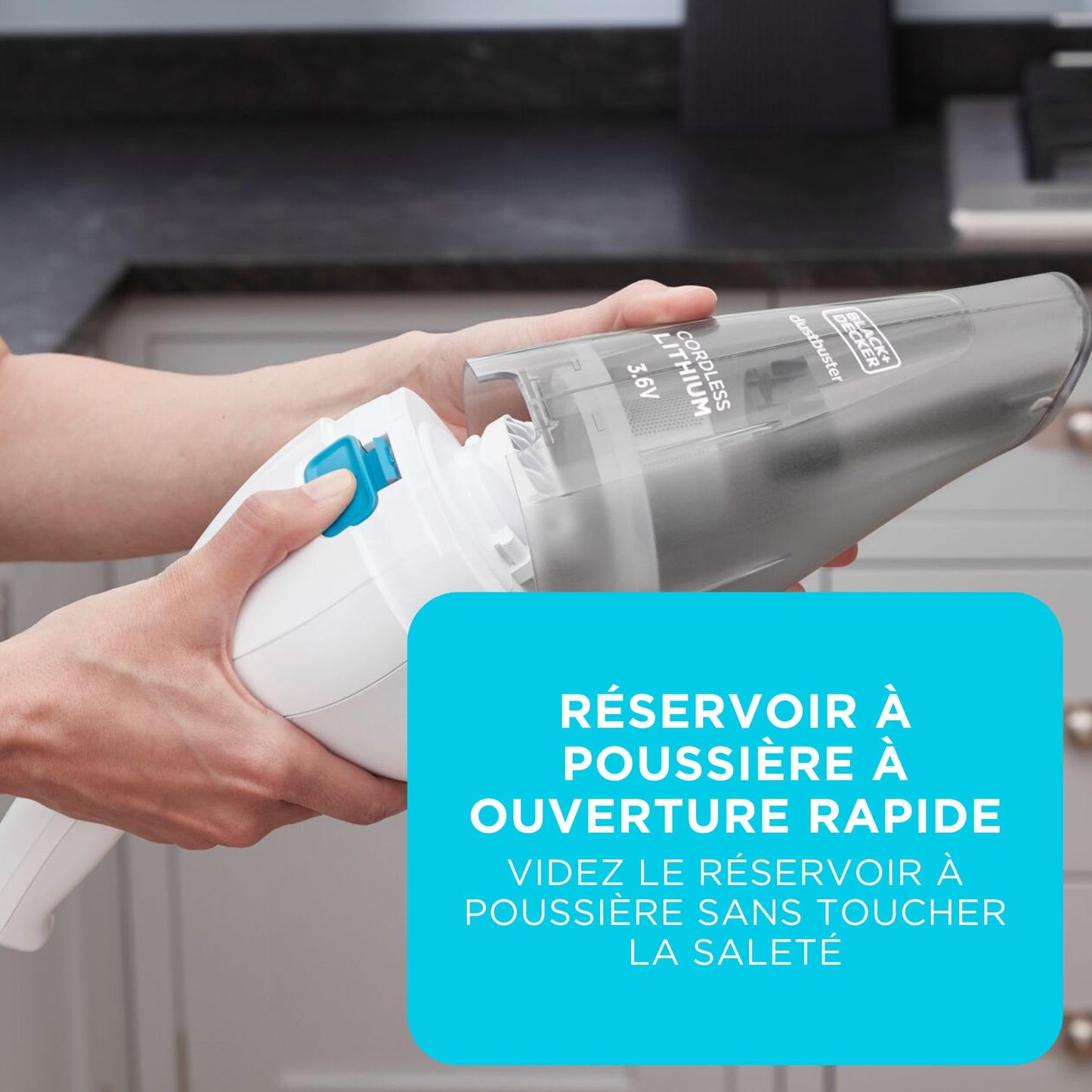 Black+Decker dustbuster, Aspirateur à Main sans Fil 3.6V, NVC115JL-QW