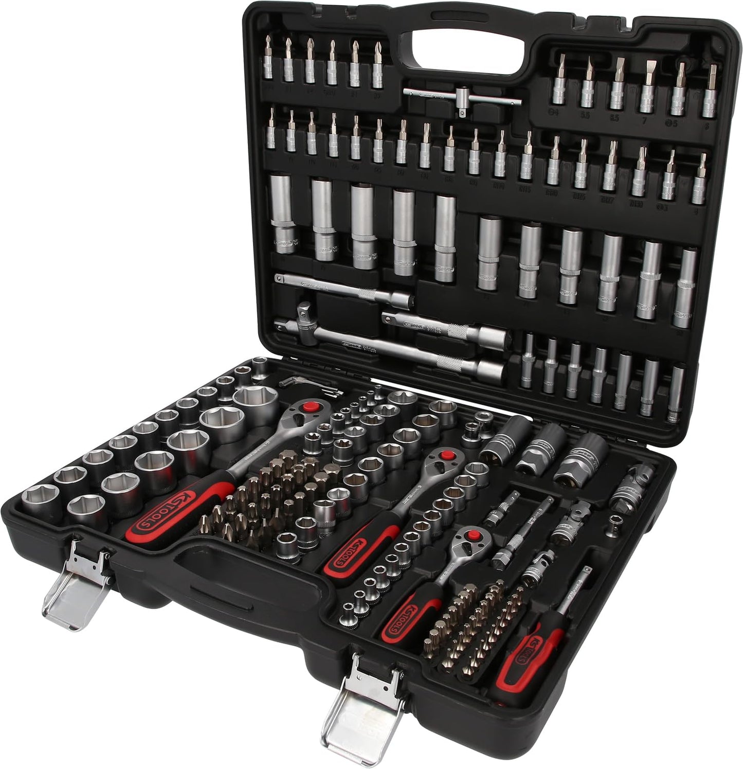 KS Tools 917.0779 - Caisse à Outils Complète en Coffret Douille et Accessoires en 1/4", 3/8" et 1/2" - Outillage Mécanique de Notre Gamme Ultimate avec Clé à Cliquet - 179 Pièces