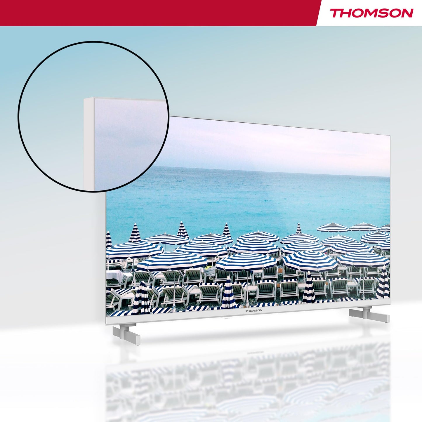 THOMSON 32 Pouces (80 cm) Easy TV HD LED Blanc TV – 32HD2S13W - 2023