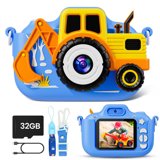 Appareil Photo Enfant, Appareil Photo Numérique Enfant 1080P HD 2.0 Pouces, Caméra Vidéo avec 32GB Carte, Mini Camera Enfant pour Enfant de 3 à 12 Ans de Cadeau Jouet