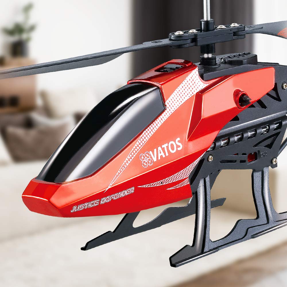 VATOS Hélicoptère télécommandé RC Enfants: Altitude Hold Hobby Avion Gyro & LED Light 3.5 Channel Micro Jouet d'intérieur pour Les garçons Adultes